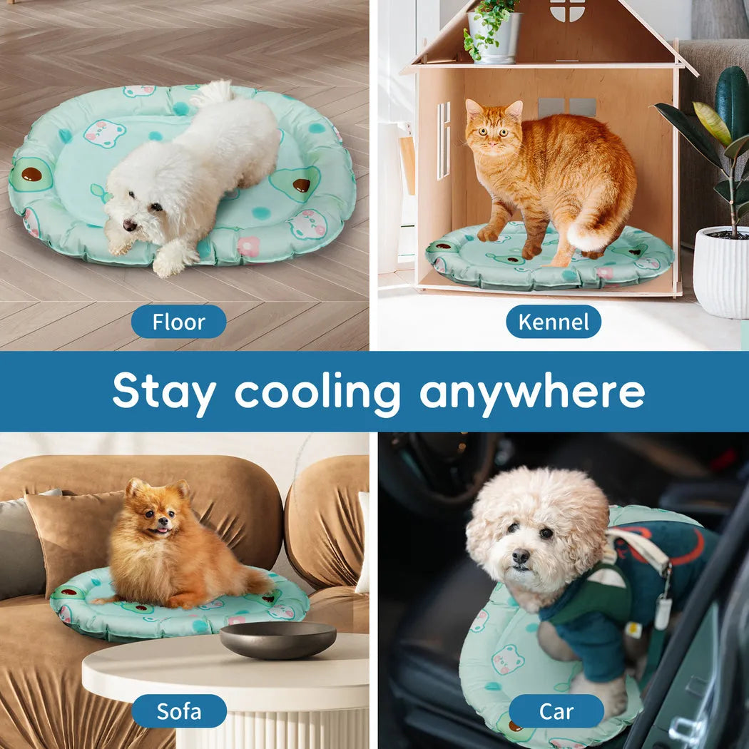Pet Cooling Mat Dog Cat Gel Non-Toxic Bed Pillow Self-cool Summer Ice Pad