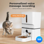 2-in-1 Automatic Pet Cat Dog Feeder Laser Toy WiFi Smart Food Dispenser App