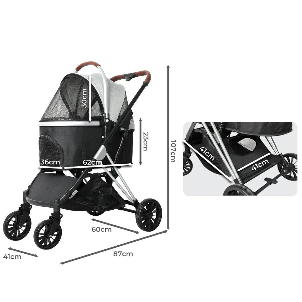 4 Wheels Pet Stroller Deluxe