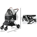 4 Wheels Pet Stroller Deluxe