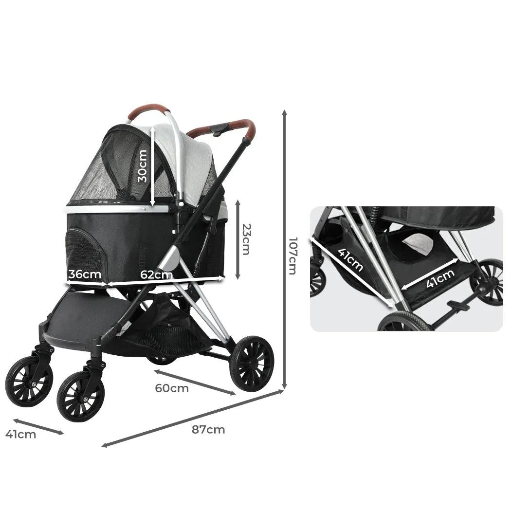 4 Wheels Pet Stroller Deluxe