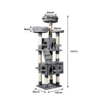 Cat Tree Scratcher Post Multi Level -Grey