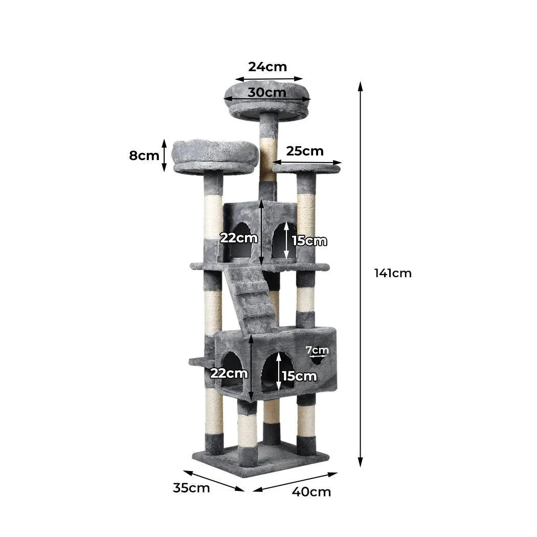 Cat Tree Scratcher Post Multi Level -Grey