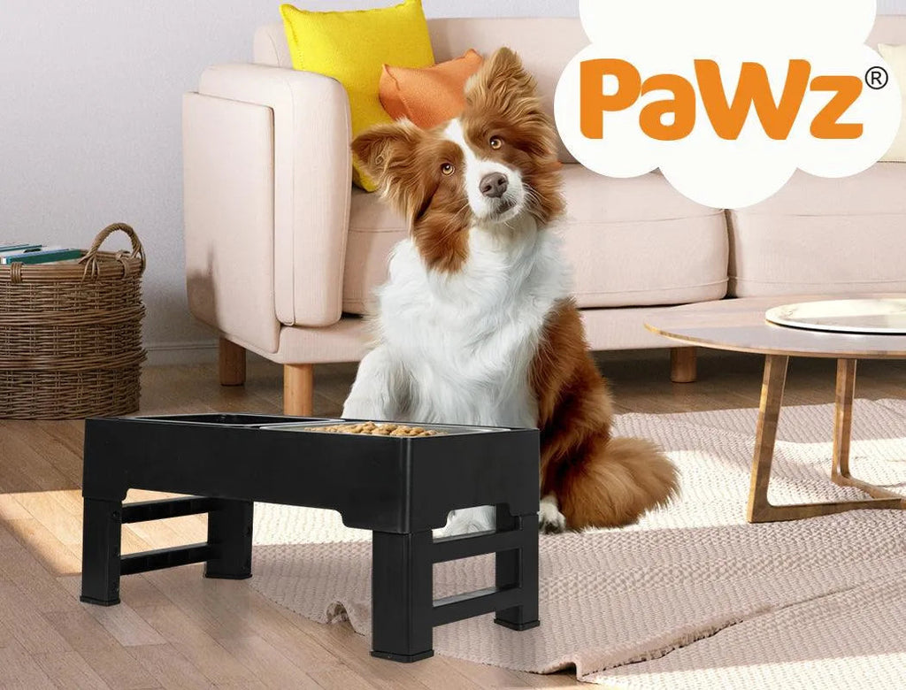Elevated Pet Feeder with Steel Non-Slip Bowl