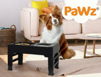 Raised Pet Feeder with No-Spill Slow Feeder Bowl