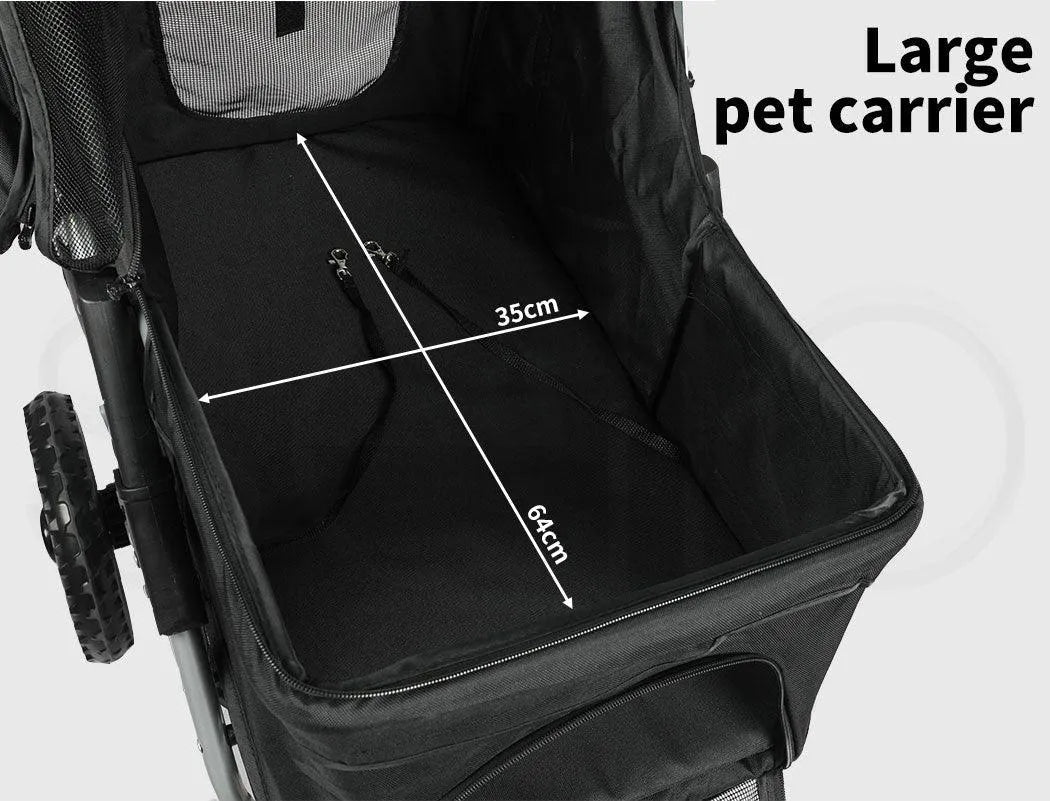 Pet Dog Stroller Pram - Black