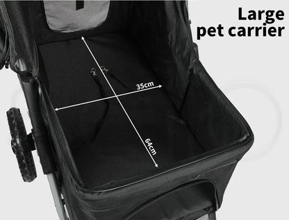 Pet Dog Stroller Pram - Black