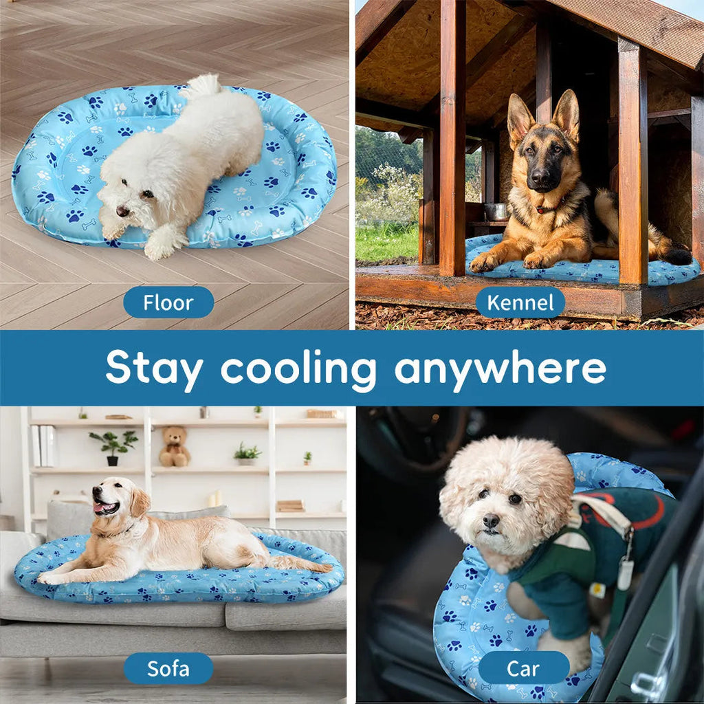 Pet Cooling Mat Dog Cat Gel Non-Toxic Bed Pillow Self-cool Summer Ice Pad