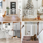 Wooden Pet Gate - White