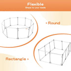 Pet Playpen Transparent Acrylic Clear Folding Dog Fence Kennel