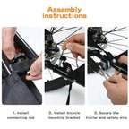 Pet Stroller Bike Trailer Stroller Foldable Pet Trailer 2-IN-1 Outdoor With Sunroof