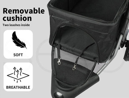 Pet Dog Stroller Pram - Black