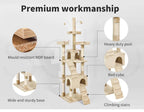 Cat Tree Scratcher Playground 210cm