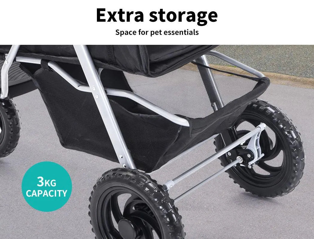 Pet Dog Stroller Pram - Black