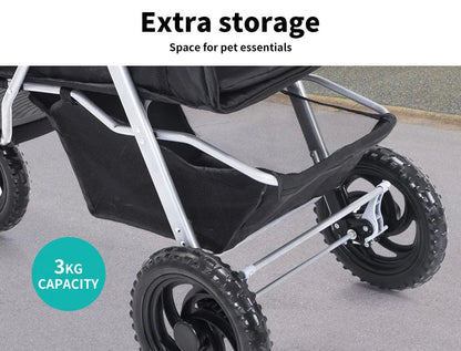 Pet Dog Stroller Pram - Black