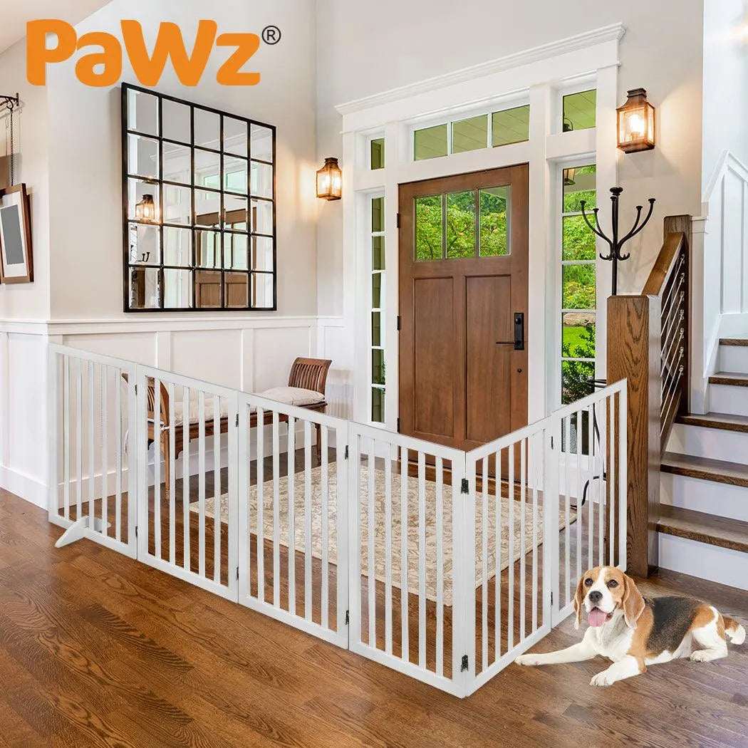 Wooden Pet Gate - White