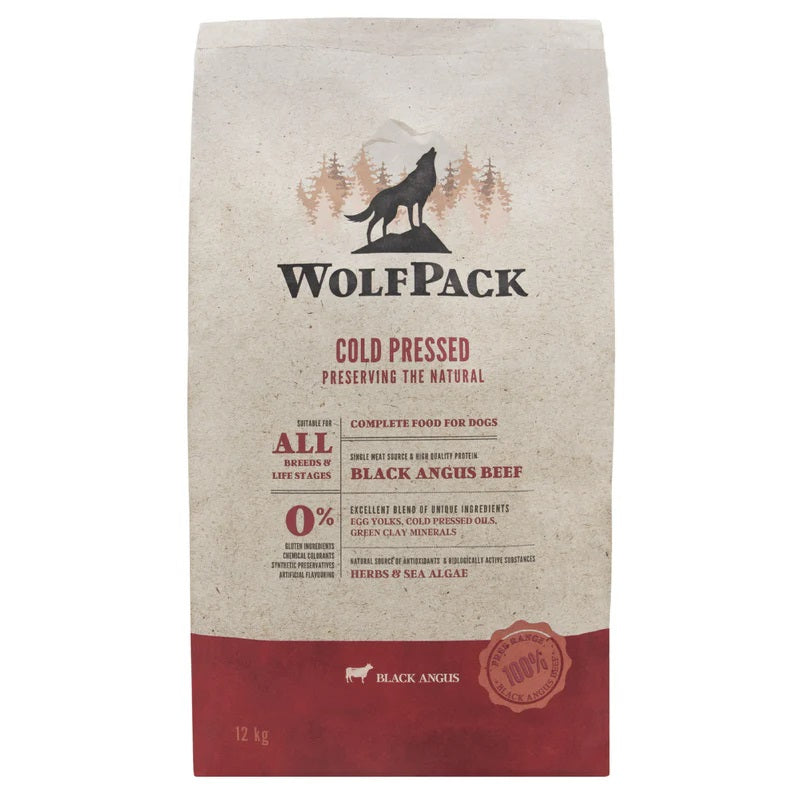 WOLFPACK Black Angus govedina, hladno prešana hrana za pse