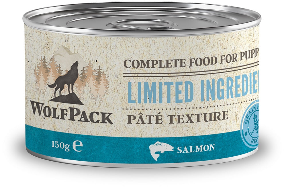 WOLFPACK PUPPY, Limited Ingredient, losos, pašteta, bez žitarica