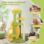 Cat Tree Two-Levels - Green 100cm