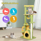 Cat Tree Scratching Post Multi-Level - Green 146cm