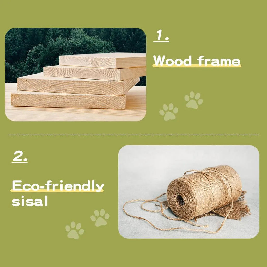 Cat Tree Scratching Post Multi-Level - Green 146cm