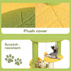Cat Tree Two-Levels - Green 100cm