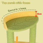 Cat Tree Scratching Post Multi-Level - Green 146cm