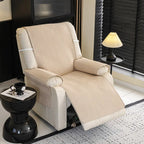 Water-Repellent Furniture Protection Recliner Couch Cover with Elastic Straps - Classic W