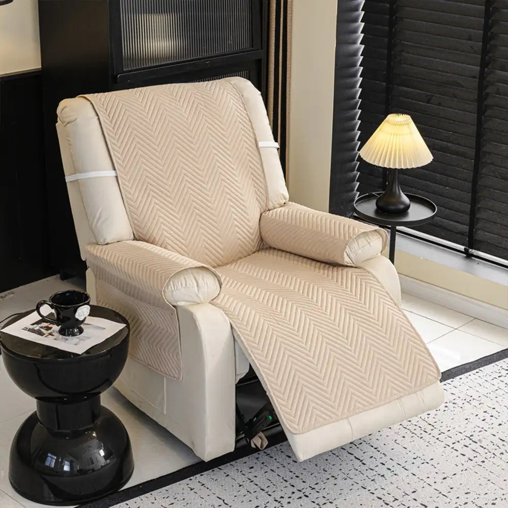 Water-Repellent Furniture Protection Recliner Couch Cover with Elastic Straps - Classic W