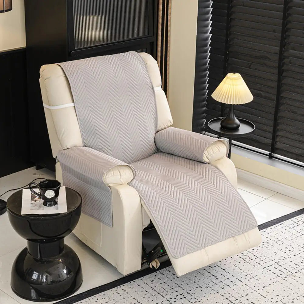 Water-Repellent Furniture Protection Recliner Couch Cover with Elastic Straps - Classic W