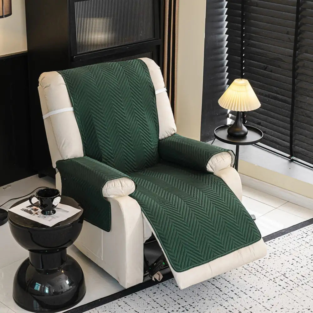 Water-Repellent Furniture Protection Recliner Couch Cover with Elastic Straps - Classic W