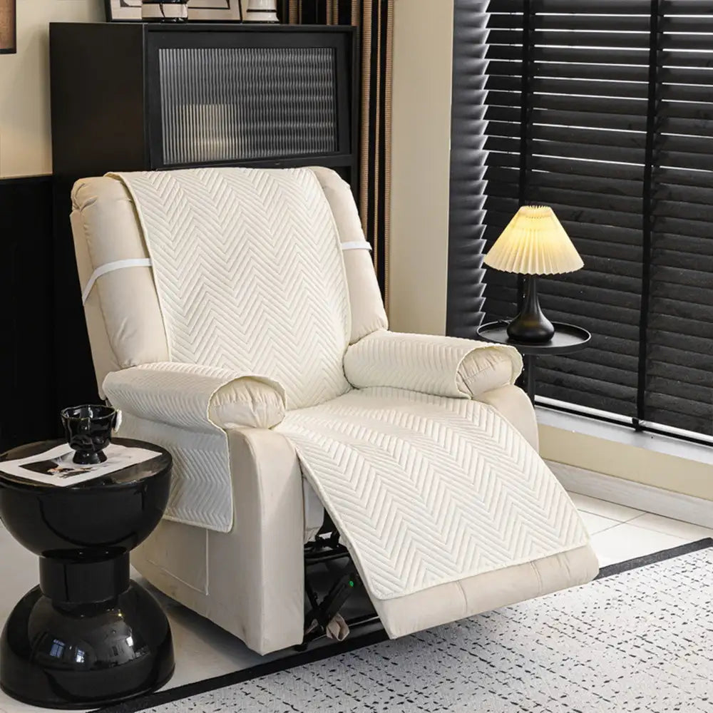 Water-Repellent Furniture Protection Recliner Couch Cover with Elastic Straps - Classic W