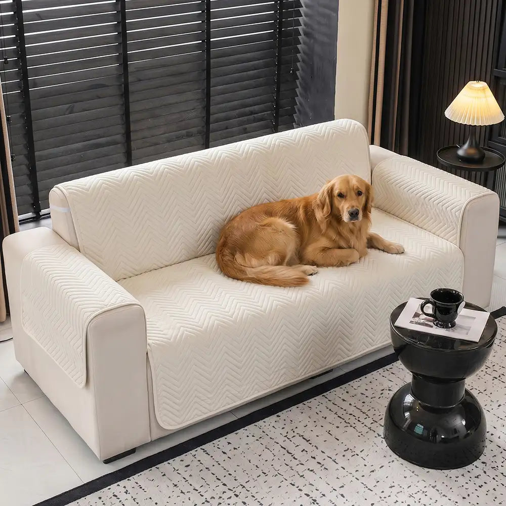 Water-Repellent Furniture Protection Recliner Couch Cover with Elastic Straps - Classic W