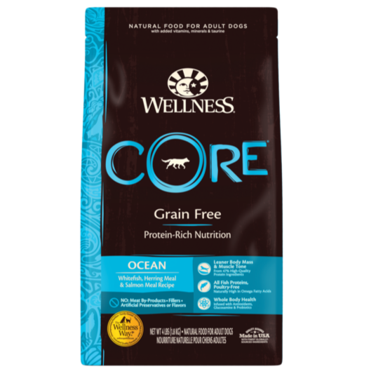 Wellness Core Dry Dog Food Grain Free Ocean: Whitefish, Herring & Salmon