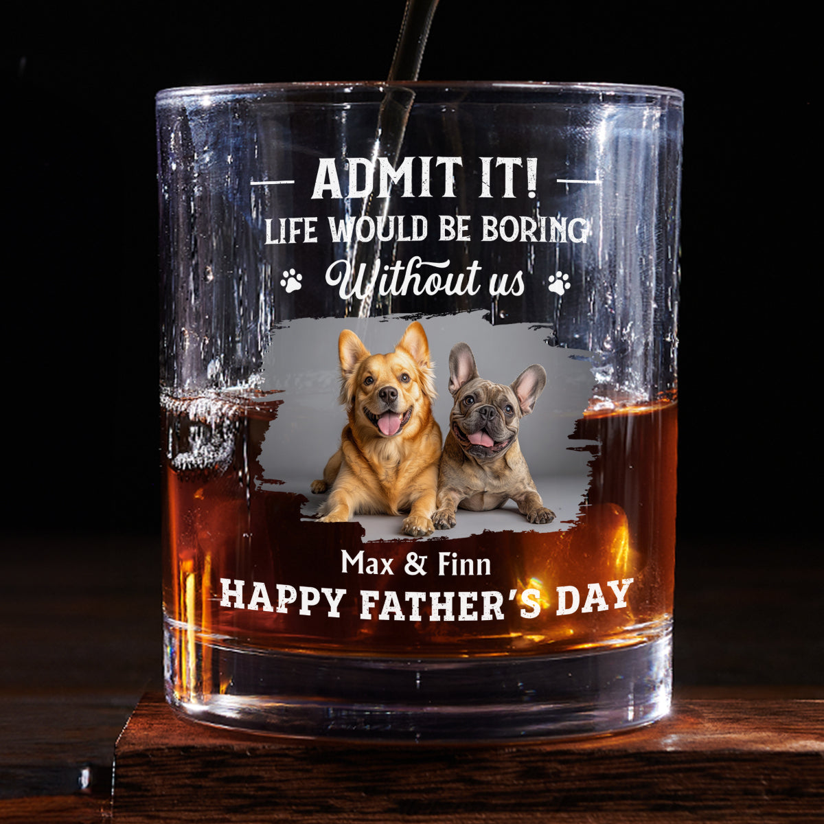 You Deserve All The Tail Wags Photo - Personalized Whiskey Glass