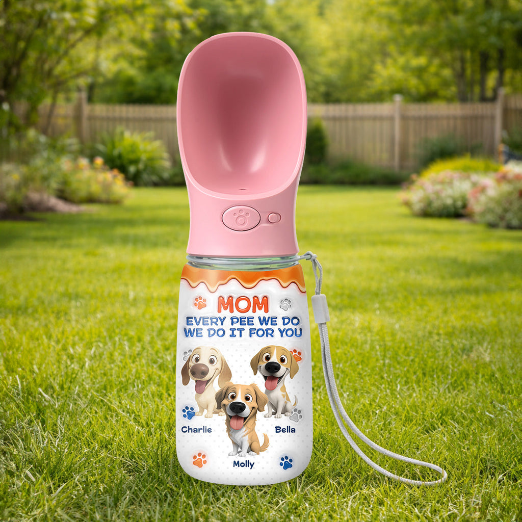 We Do It For You - Personalized Pet Water Bottle With Drinking Feeder