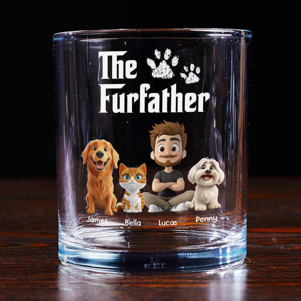 Cool Pet Father - Personalized Whiskey Glass