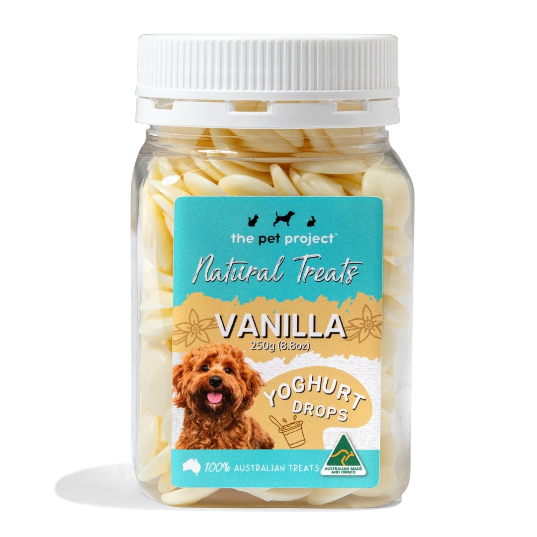 The Pet Project Natural Dog Treats Yoghurt Drops 250g