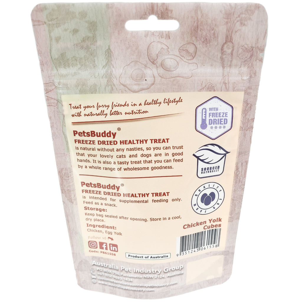 PetsBuddy Chicken Yolk Cube Freeze Dried Dog & Cat Treats
