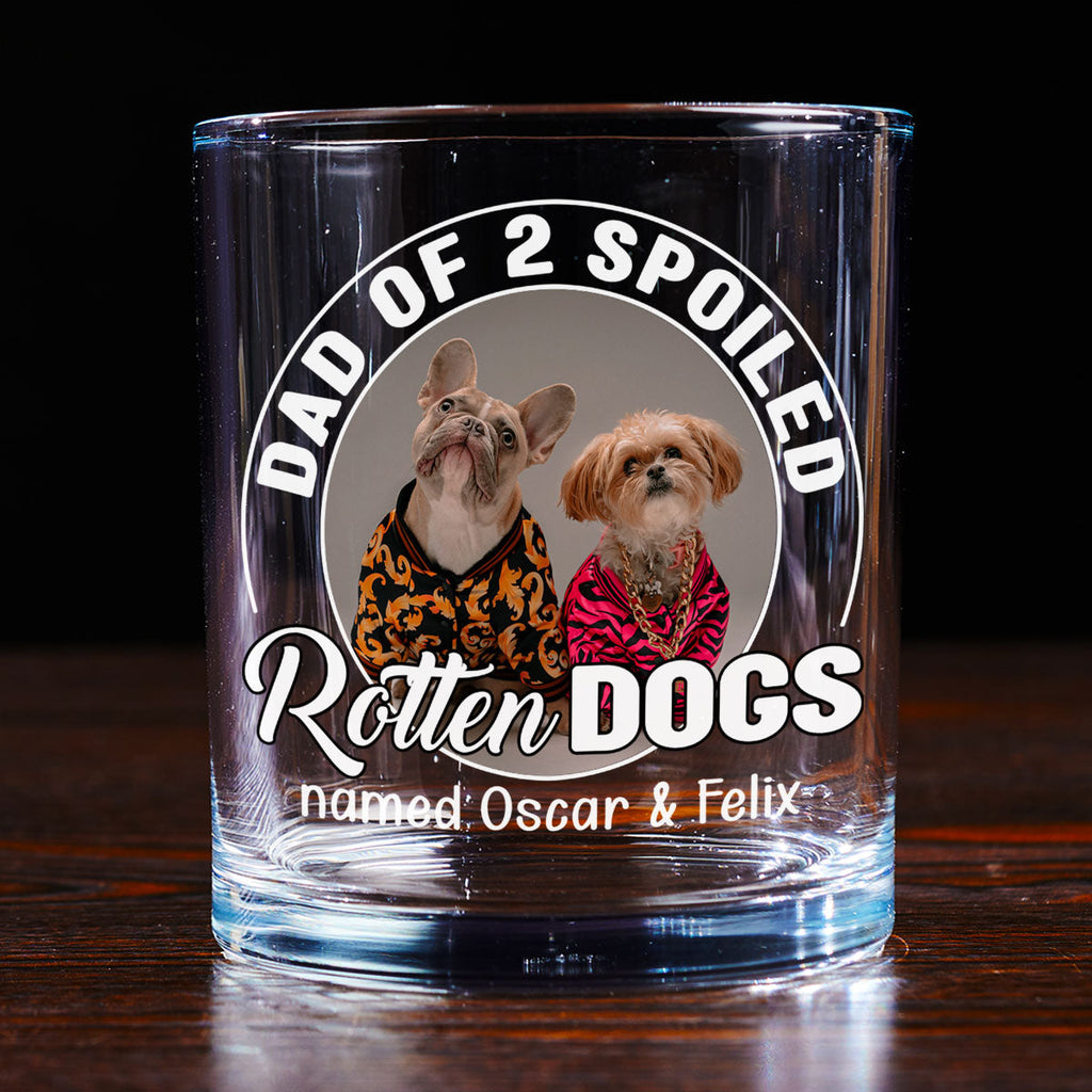 Rotten Dogs Photo - Personalized Whiskey Glass