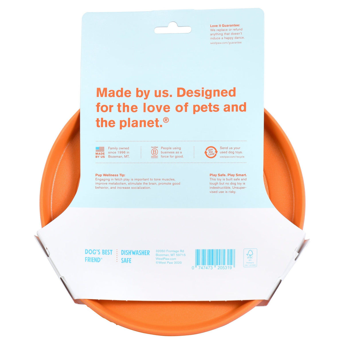 West Paw Zisc Flying Disc Fetch Dog Toys