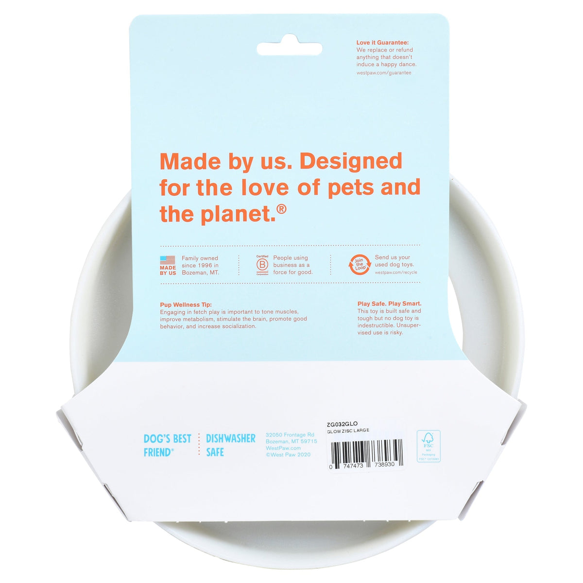 West Paw Zisc Flying Disc Fetch Dog Toys