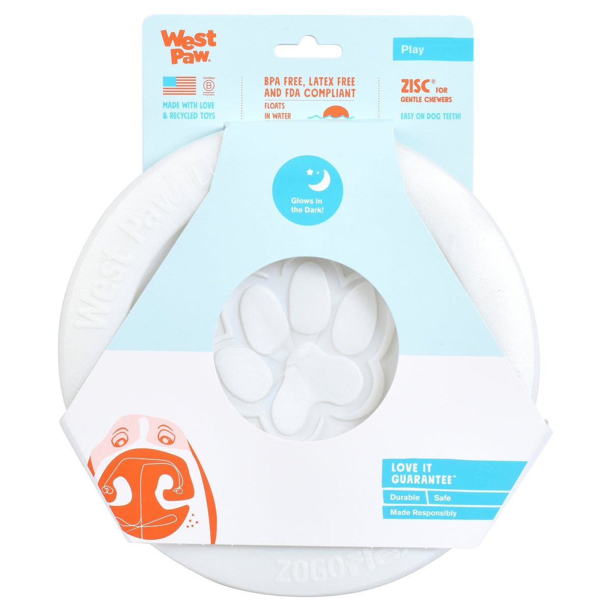 West Paw Zisc Flying Disc Fetch Dog Toys