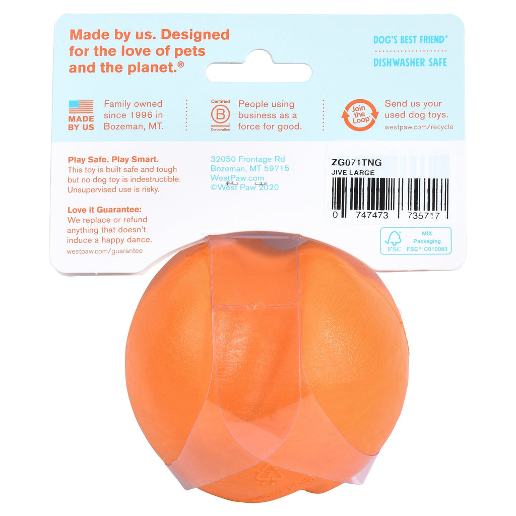 West Paw Jive Zogoflex Fetch Ball Tough Dog Toys