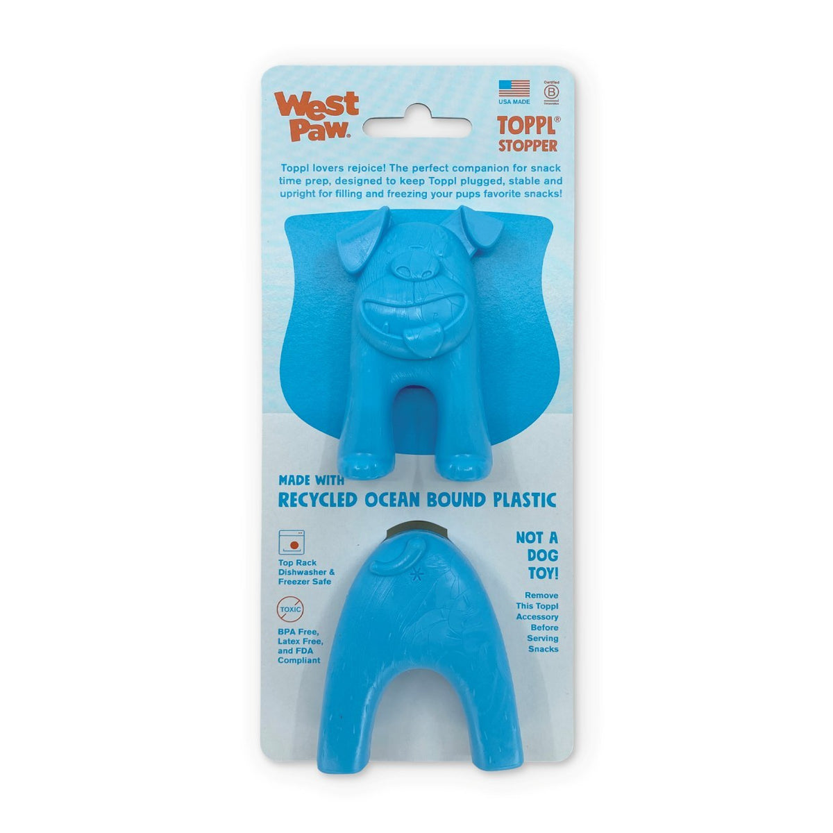 West Paw Toppl Stopper - Fill and Freeze Toppl with Ease