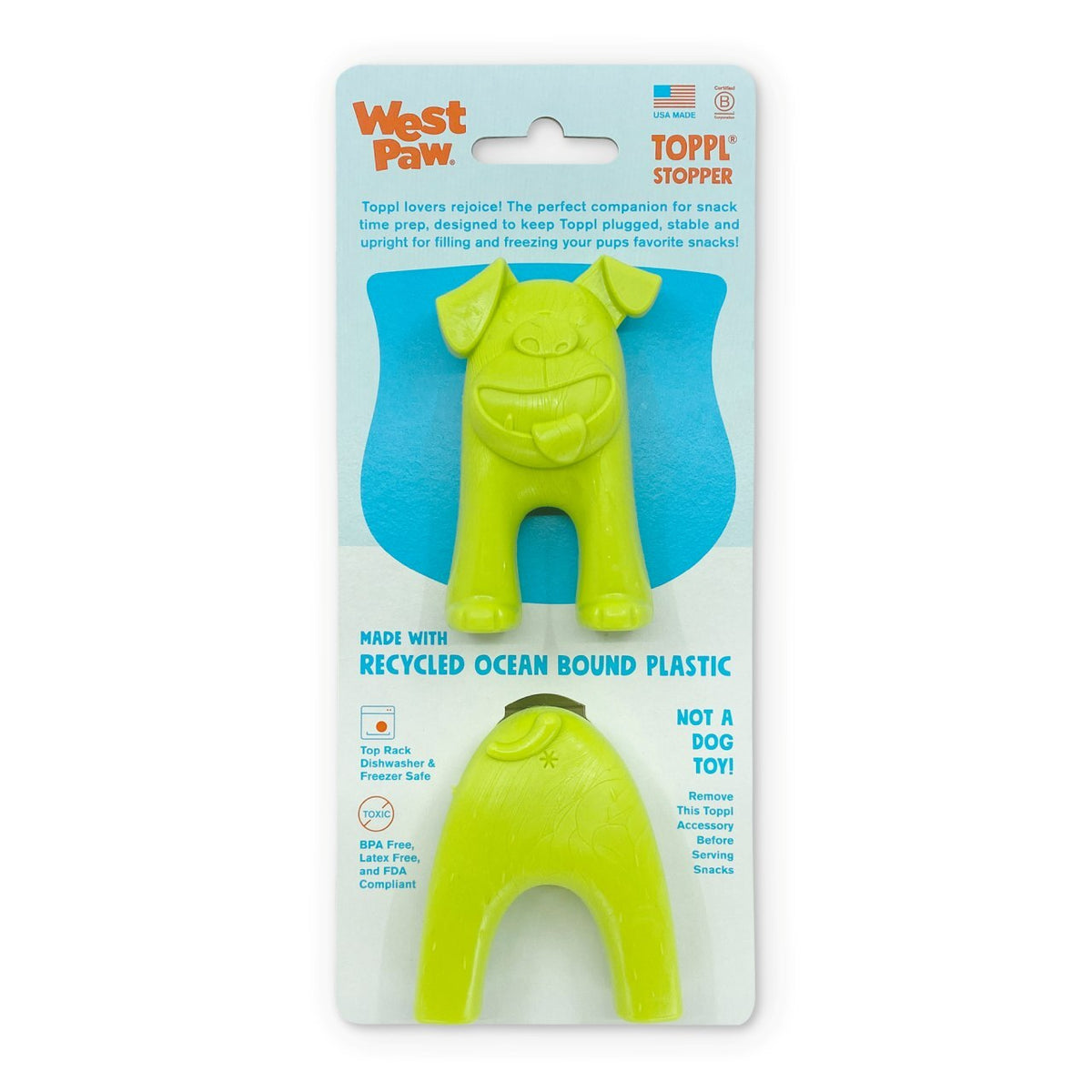 West Paw Toppl Stopper - Fill and Freeze Toppl with Ease