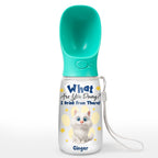 We Drink From There Ver Cat - Personalized Pet Water Bottle With Drinking Feeder
