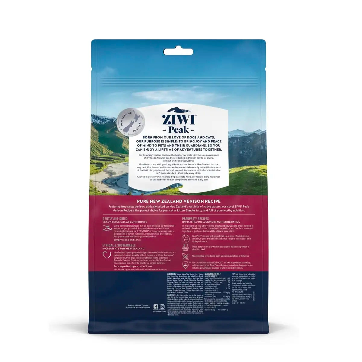 ZiwiPeak Air-Dried Cat Food - Venison 400g