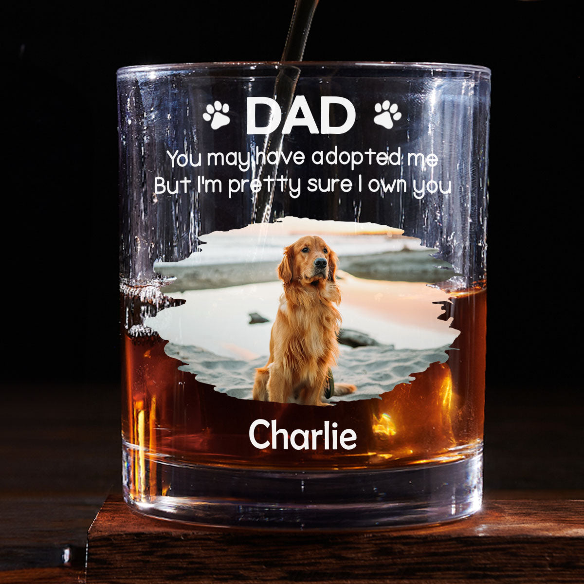 I Own You For Sure Version Photo 2 - Personalized Whiskey Glass