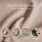 Luxe Water-repellent Faux Leather Removable Spiral Dog Stairs for Bed - StepEase